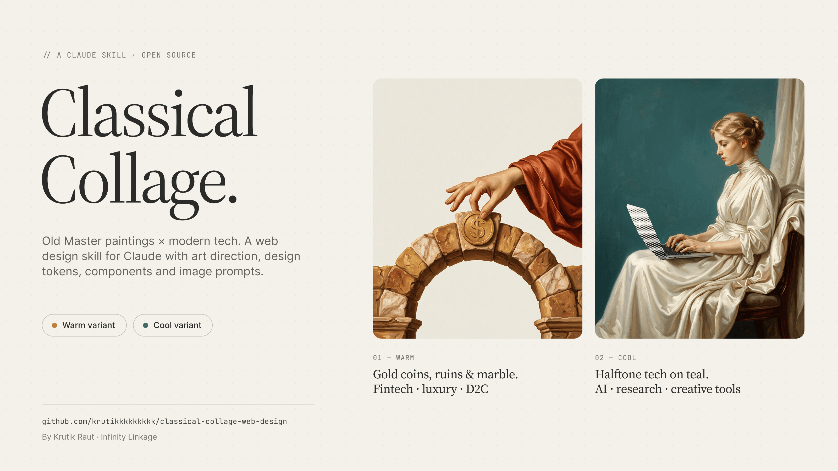 Classical Collage Web Design banner